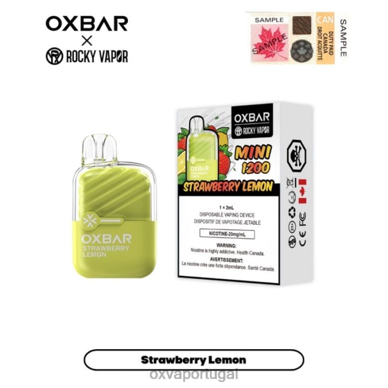 OXVA Pod Vape | PJX0D19 limão morango OXVA OXBAR MINI 1200